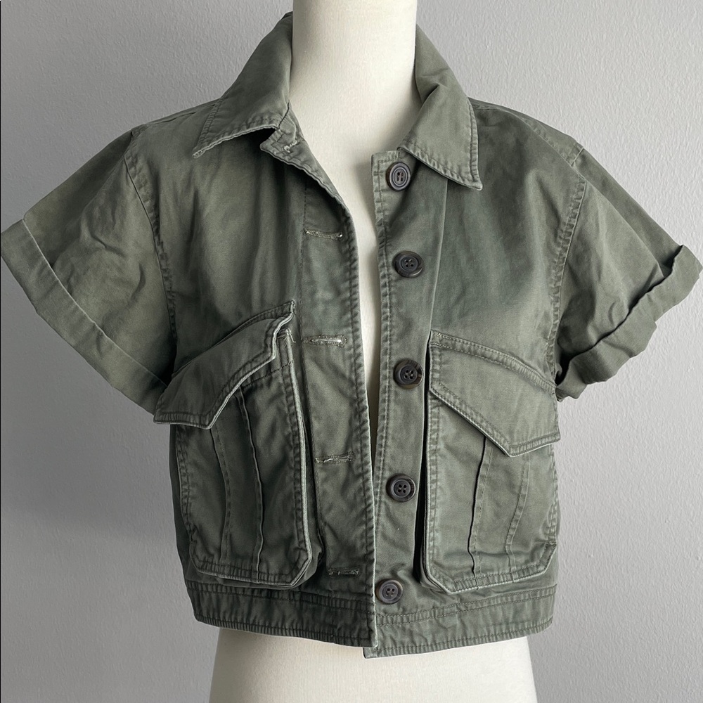 Jolt Women's Olive Jean Jacket XS 100% cotton